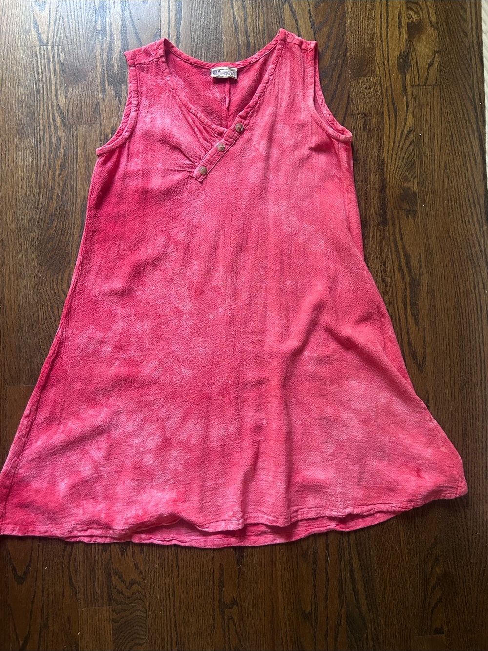 Girls' Pink Tie-Dye Sleeveless Dress